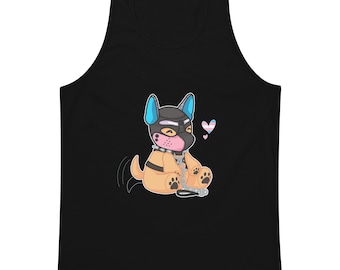 BadPups Waffle Transgender Pride LGBTQ+ Puppy Play Tanktop