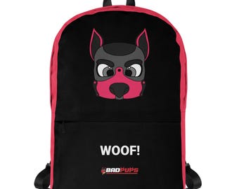 Inslag! Puppy Play Pride-rugzak van BadPups - roze / roze