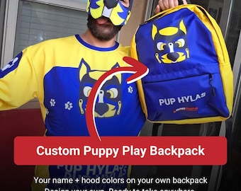 CUSTOM: Puppy Play Kink Pride-rugzak van BadPups: ontwerp je eigen rugzak