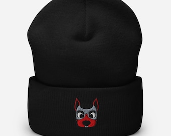 Puppy Play Pup beanie met geborduurde capuchon - BadPups (verschillende kleuren)