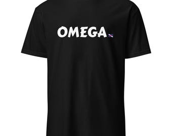 BadPups Classic OMEGA Puppy Play Pride T-shirt met korte mouwen (meerdere kleuren) | Pup Play LGBTQ+ Omega Pup