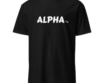 BadPups Classic ALPHA Puppy Play Pride T-shirt met korte mouwen (meerdere kleuren) | Pup Play LGBTQ+ alfapup
