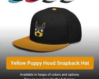 BadPups Puppy Play-snapbackhoed - geel (meerdere stijlen)