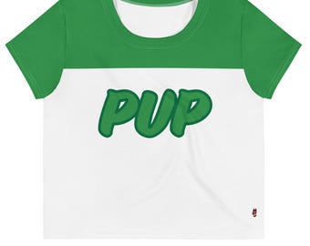 BadPups Pup croptop T-shirt - groen