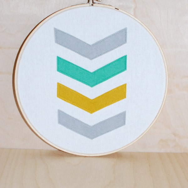 Chevron . Embroidery Hoop Art