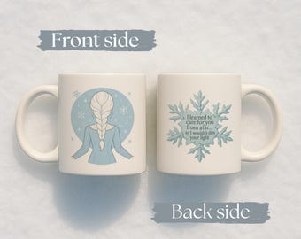 Guardians of the Heart, Frozen Elsa Inspired Mug, Disney Ice Queen Ceramic Cup, Elsa Princess Gift, Disney Lover  Mug, Sisters gift 11oz