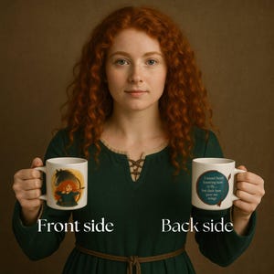 Merida Princess Brave Ceramic Mug , Vintage Family Gift Set 11 oz
