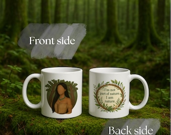Pocahontas Inspired Ceramic Mug: Spiritual Nature Lover Gift