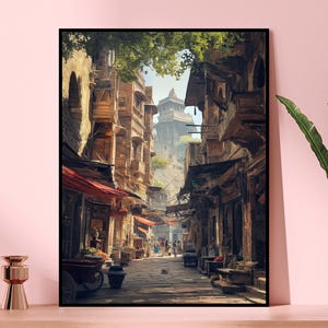 Charming Traditional Indian Street Scene Puzzle, 110 to 1014-piece Jigsaw, Perfect Gift for Puzzle Lovers, Family Game Night, Home Decor