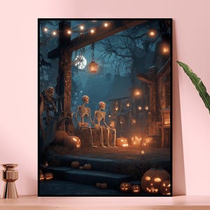 Spooky Skeletons Halloween Puzzle, Cozy Nights, Family Fun