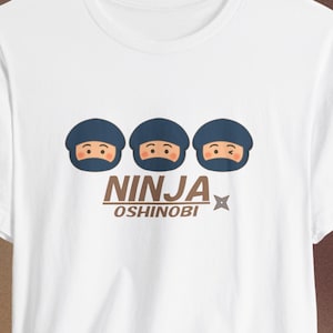 Cute Three Ninja Faces T-Shirt｜Fun and Unique Design for Ninja Fans