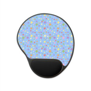 Colorful Starry Mouse Pad With Wrist Rest, Cute Desk Accessory, Gift for Gamers, Students, Office Decor, Birthday Present