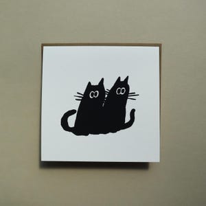 Gêmeos | Mini Cartão Serigrafado | Impressão Artística Feita à Mão