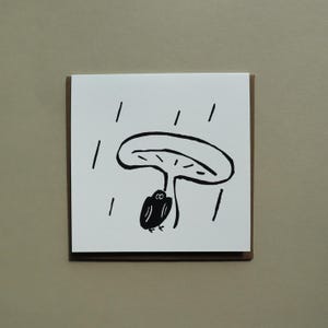Mirlo / Minitarjeta serigrafiada / Impresión artística hecha a mano