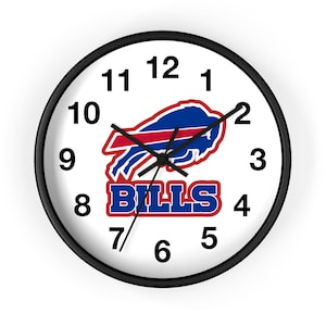 Buffalo Bills Wall Clock | Sports Decor, NFL Fan Gift, Game Day Home Accent, Unique Wall Art, Sports Memorabilia