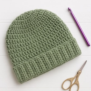 Basic Crochet Beanie Pattern | Instant Download PDF | Easy Beginner Hat Pattern
