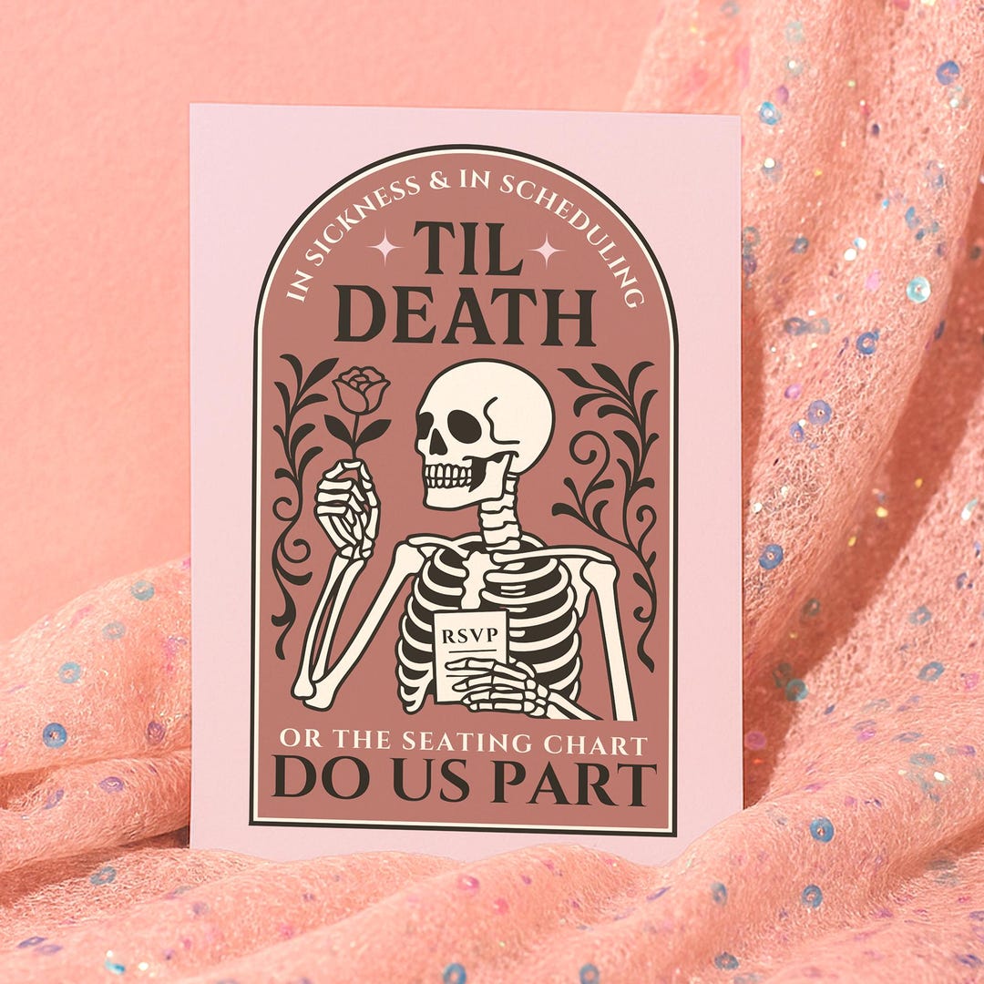 Funny Maid of Honor Proposal Card: Gothic Skeleton Wedding Ask - Etsy