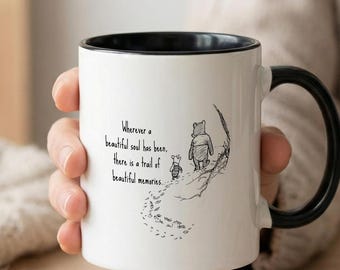 Taza de cerámica conmemorativa, "Dondequiera que esté un alma hermosa", regalo de condolencia, regalo de duelo, regalo de recuerdo