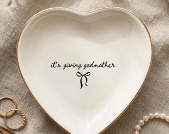 Godmother Proposal Ring Dish, Will You Be My Godmother Gift, Baptism Proposal Dish, Pregnancy Reveal Gift for Friend, Jewelry Tray