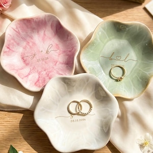 Tochter Keramik Schmuckschale für Schlafsäle, personalisierte Rüschen Trinket Tablett, Abschluss Geburtstagsgeschenk für Teen Girl