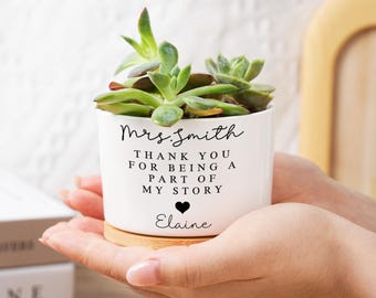 Personalized Planter,Thank You For Being Part of My Story,Custom Plant Pot for Teacher,Teacher Appreciation,Teacher Gift,Back to School Gift