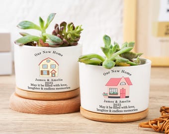 Personalized New Home Gift,House Warming Gift,Custom New Home Plant Pot,Moving In Gift for Friend,New Home Gift for Friend,Home Owner Gift
