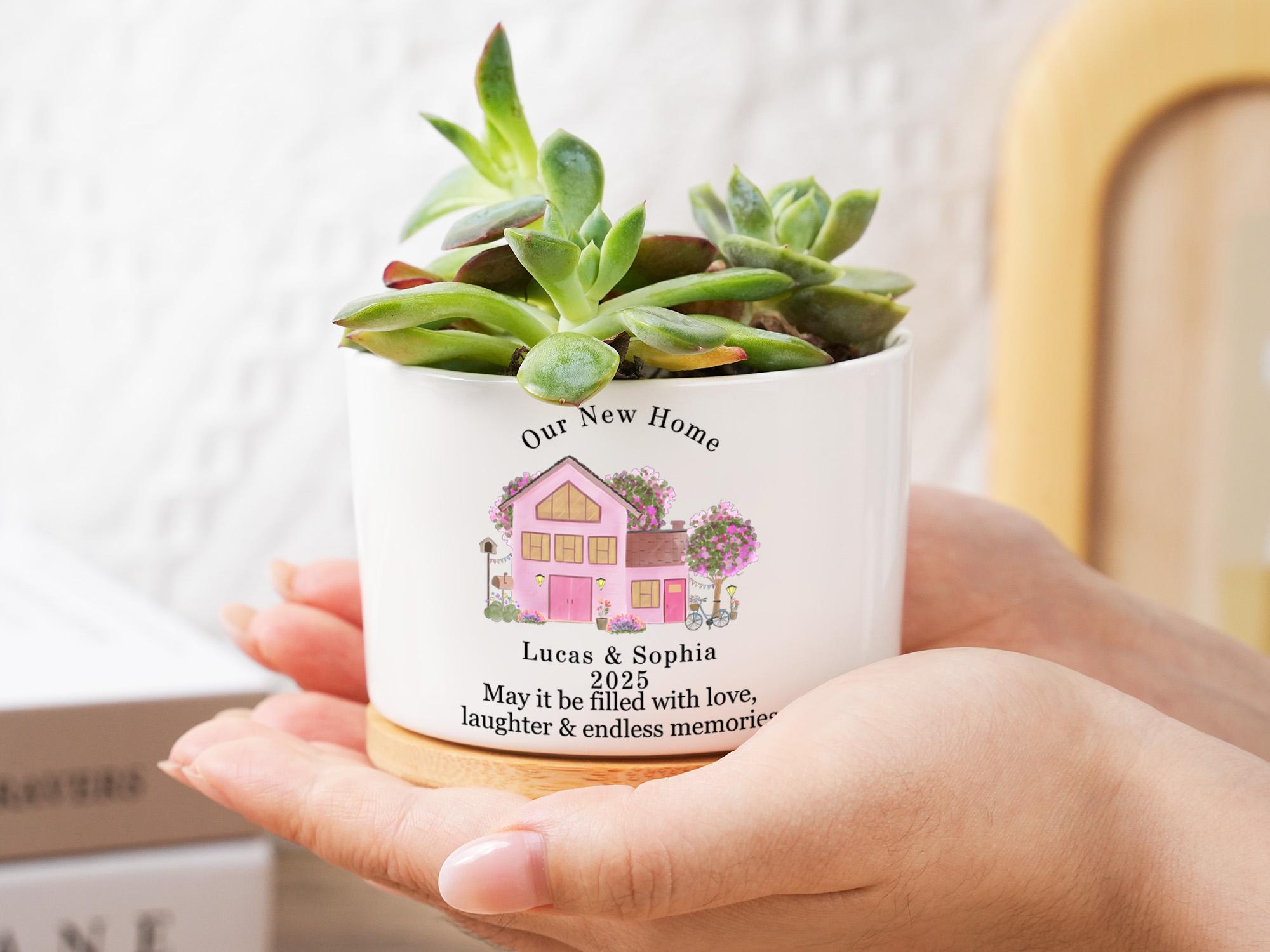 Custom New Home Plant Pot,Moving In Gift for Friend,Personalized New Home Gift,New Home Gift for Friend,Home Owner Gift,House Warming Gift