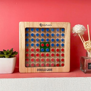 Juego de mesa Otelo, rompecabezas Reversi, juego de mesa de estrategia de madera, juego para niños