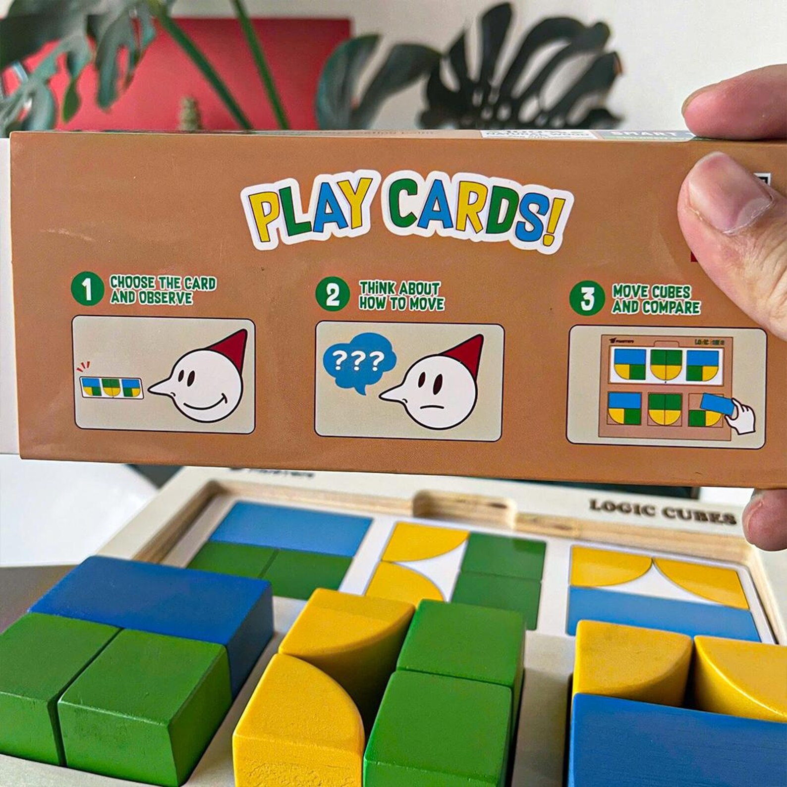 Logic Cube Puzzle and Matching Activity Set, Color Matching Game ...