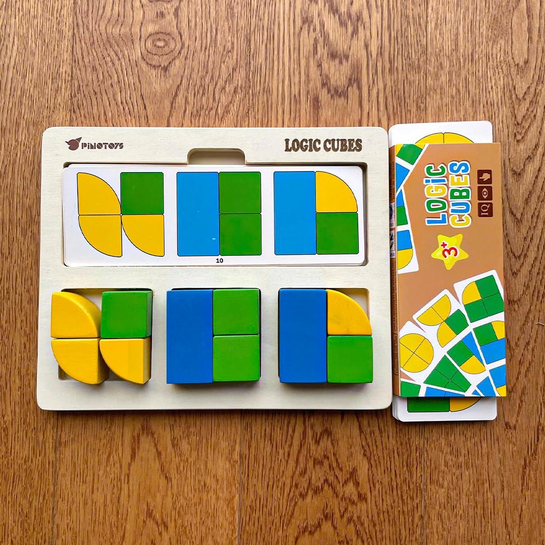 Logic Cube Puzzle and Matching Activity Set, Color Matching Game ...