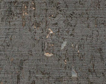 Gray Textured Cork Wallpaper - Unique Flecked Design for Feature Wall | Natural Cork Wall Covering, 6 or 8 Yard Roll