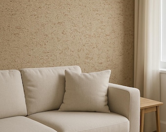 Natural Elegance Cork Wallpaper Roll - Sustainable Wall Decor | Cream Cork Wall Covering, 6 or 8 Yard Roll, Eco Friendly