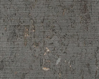 Charcoal Cork Wallpaper: Eco-Friendly Modern Accent Wall Covering | Natural Cork Wall Covering, 6 or 8 Yard Roll