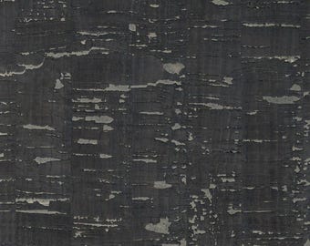Moody Gray Abstract Design Cork Wallpaper | Natural Cork Wall Covering, 6 or 8 Yard Roll