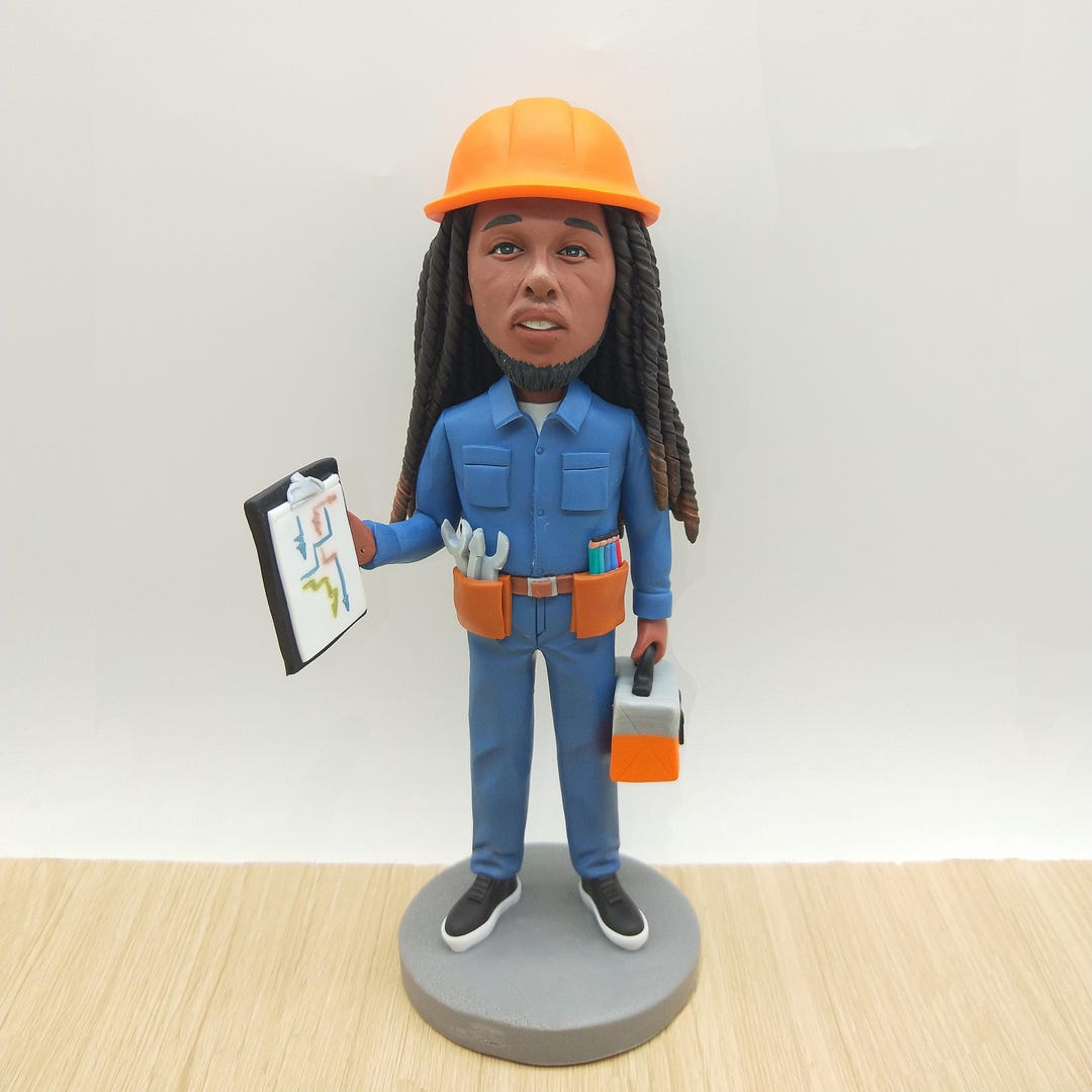 Custom Construction Worker Bobblehead: Personalized Resin Figurine - Etsy