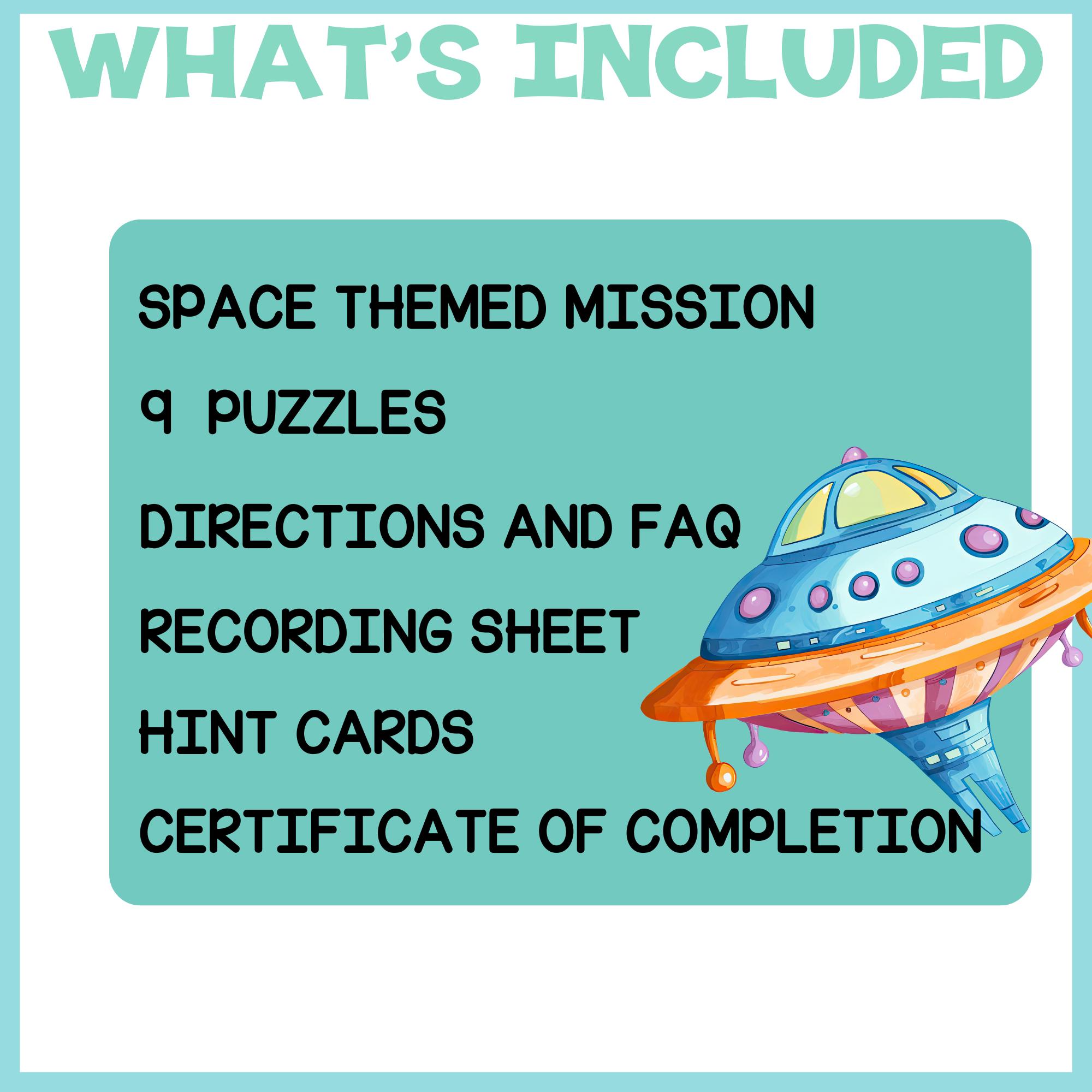 Space Escape Room Printable for Kids Aged 7 to 12 Fun Birthday Party ...