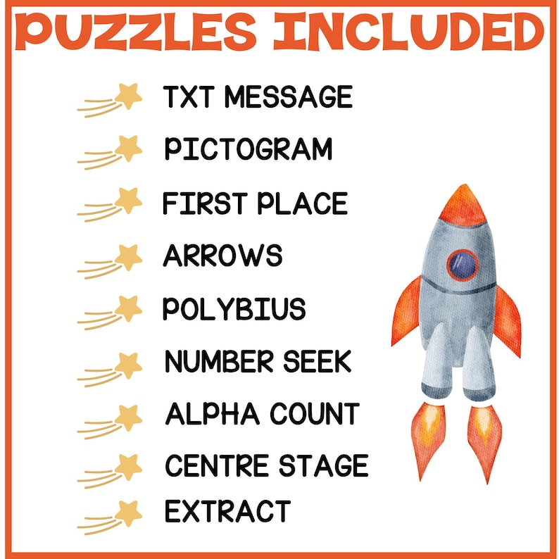 Space Escape Room Printable for Kids Aged 7 to 12 Fun Birthday Party ...