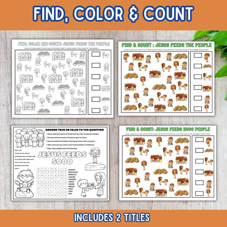Jesus Feeds 5000 Activity Sheet | Kids Bible Story Worksheet | True or ...