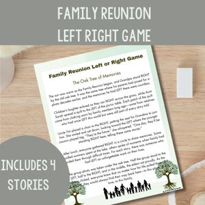 Family Reunion Left Right Game: Pass the Prize Activity (PDF Download)