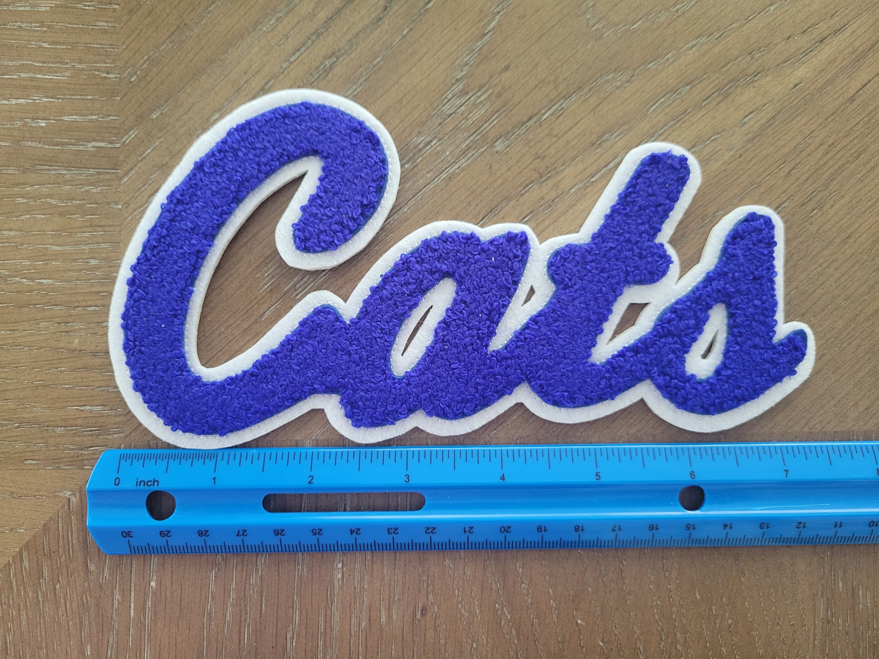 Chenille Cats Patch in Royal Blue Etsy