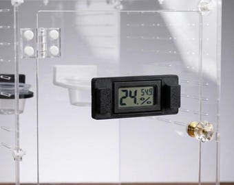 Idrometro magnetico per terrari di rettili, anfibi, tarantole, ragni e isopodi / Decorazione per terrari / Regalo per appassionati di rettili