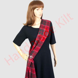 Choose your favorite Tartan Sash With Matching Stone Brooch- Scottish Tartan Sash for Women available in 400+ tartans - Ladies Sash