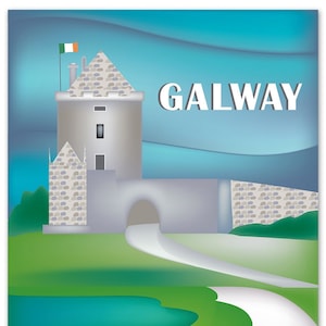 Galway Ireland Art Print, Galway Print, Galway Artwork, Galway Poster, Galway Ireland Vertical Print, Ireland travel, Irish Art- E8-O-GALW
