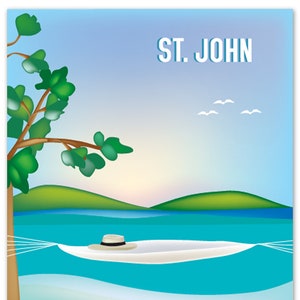 St. John Vertical Print, St. John Wall Art, US Virgin Islands, St. John travel, St. John Art Gift, St. John Poster, St. John - E8-O-STJ