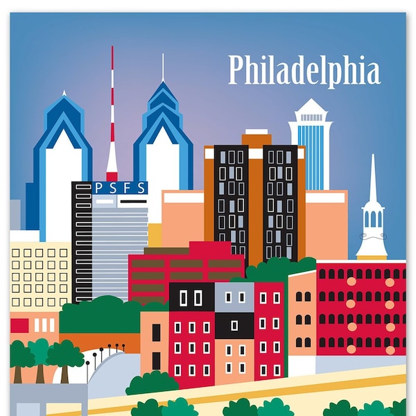 Philadelphia Skyline - Etsy