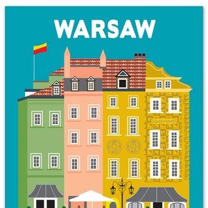 Warsaw Print, Poland Wall Art Print, Vertical Warsaw Graphic Design, Warsaw illustration, Warsaw Travel Art Gift, Loose Petals Art, E8-O-WAR