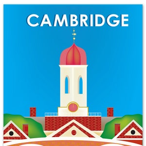 Cambridge Art Print, Harvard University, Cambridge Wall Art, MA Print, Harvard Graduation Gift, Dorm Room, Loose Petals -  style E8-O-CAMB