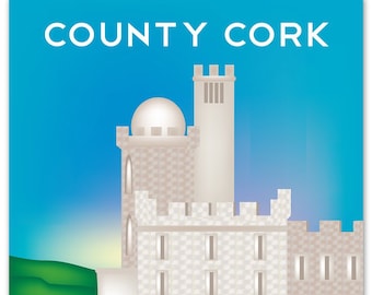 County Cork Ireland Art Print, County Cork Print, County Cork Art, County Cork Poster, County Cork Vertical Print, Irish Art Print- E8-O-COU