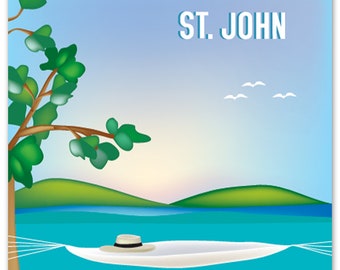 St. John Vertical Print, St. John Wall Art, US Virgin Islands, St. John travel, St. John Art Gift, St. John Poster, St. John - E8-O-STJ