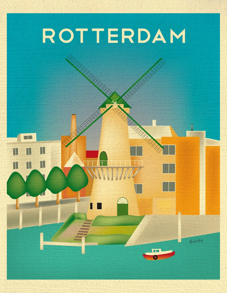 Rotterdam Print Rotterdam Poster Rotterdam Wall Art Etsy